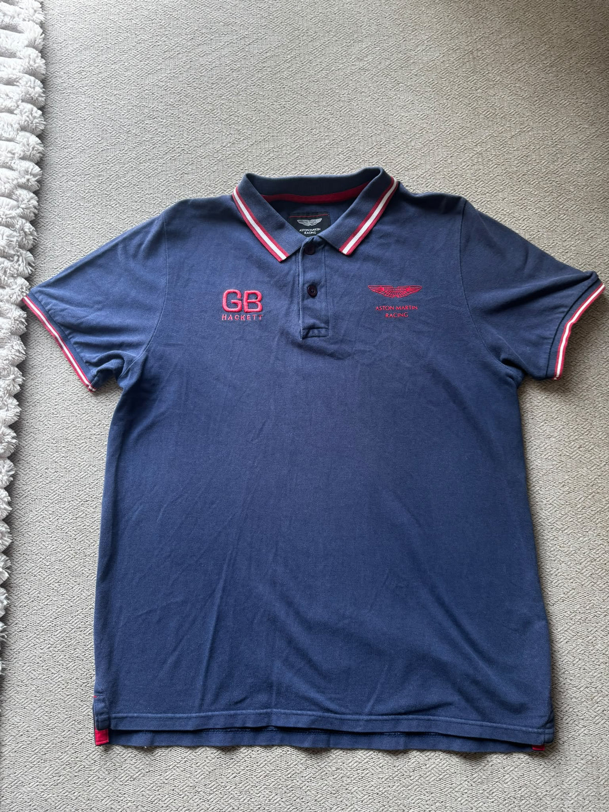 Hackett London Aston Martin Racing Polo Shirt – Navy Blue