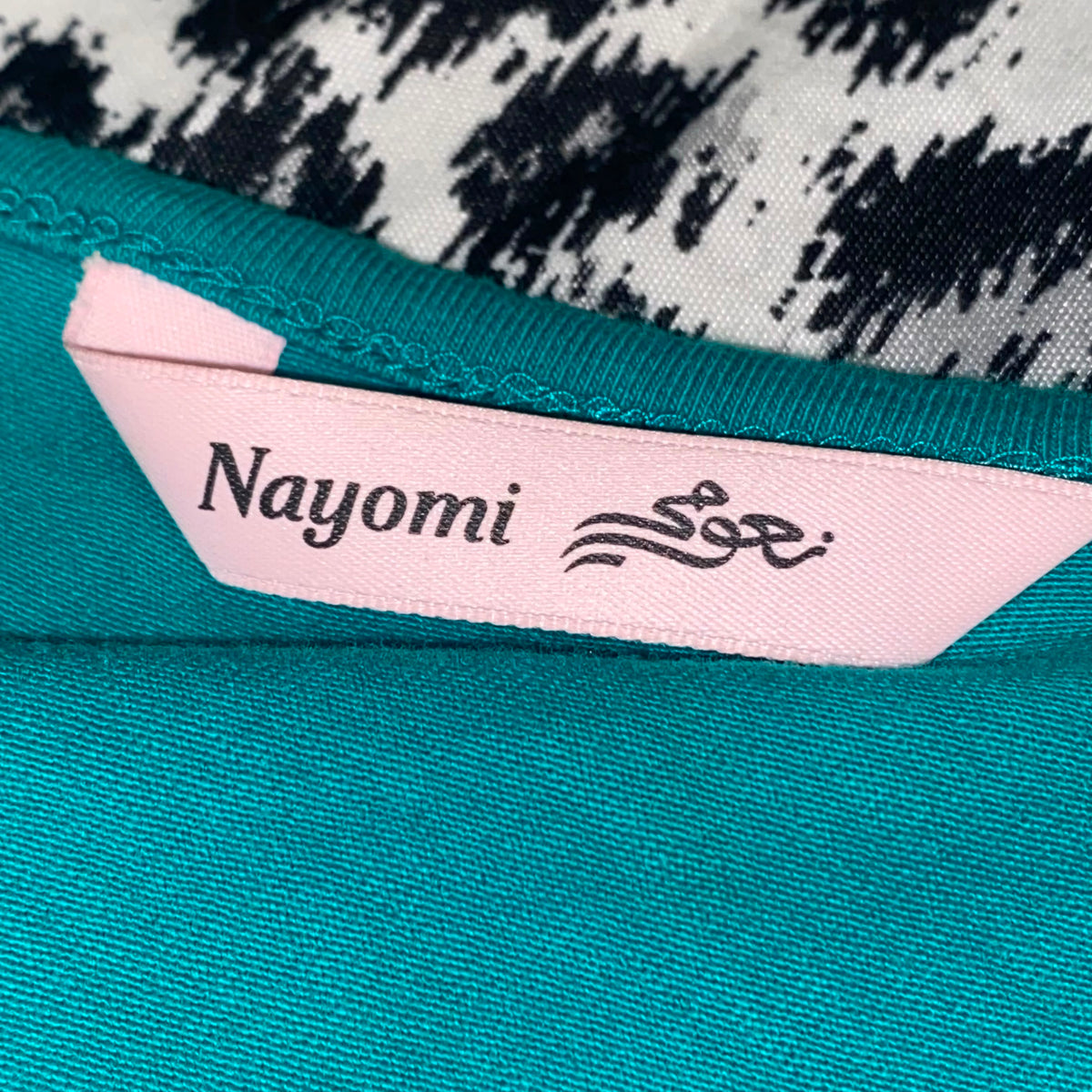 Nayomi Paisley One-Shoulder Tank Top – Teal