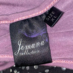 Jomana Collection Rhinestone Graphic Cutout Top – Dusty Purple