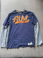 Alcott Athletic Applique Layered Long-Sleeve T-Shirt – Navy & Grey