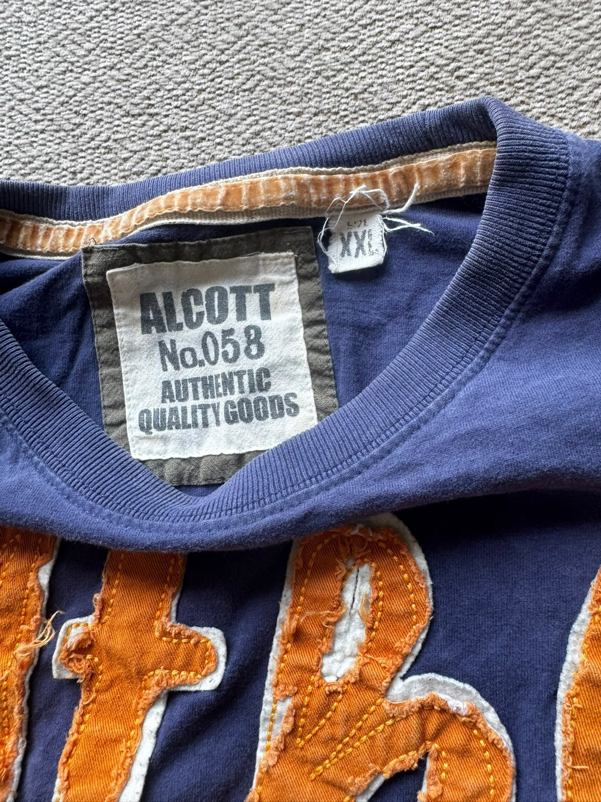 Alcott Athletic Applique Layered Long-Sleeve T-Shirt – Navy & Grey